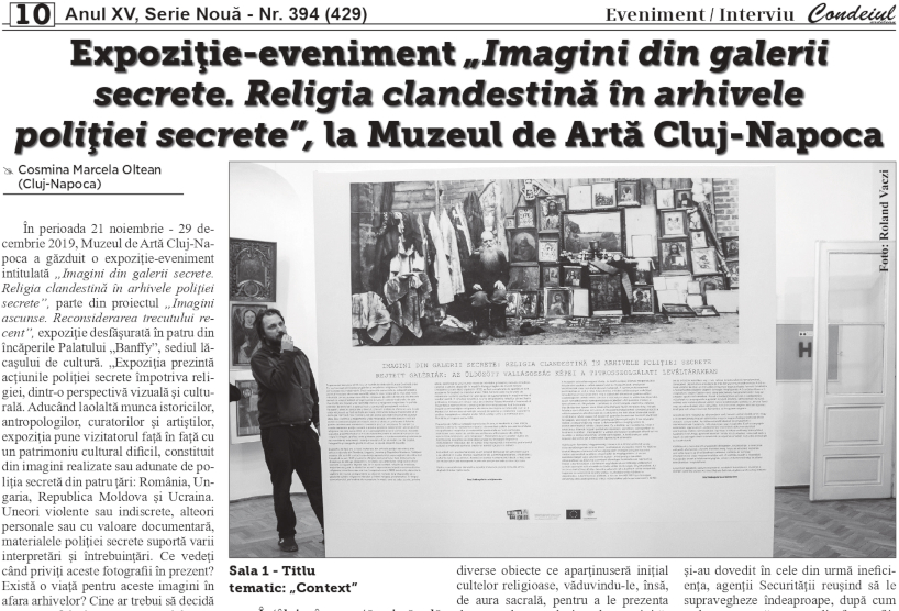 Interview with Alexandra Sârbu of the Museum of Art, Cluj-Napoca about Hidden Galleries exhibition
